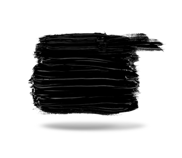 Strokes black paint on a white background