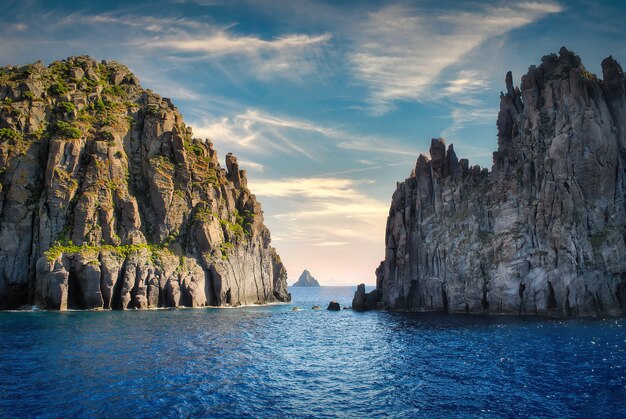 エオリア諸島のストロンボリ島