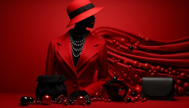 strong red and black ecommerce image