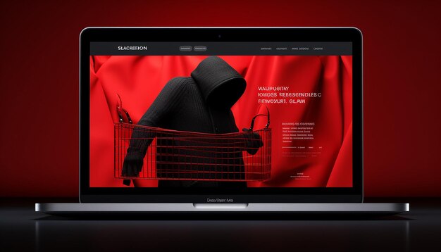 strong red and black ecommerce image