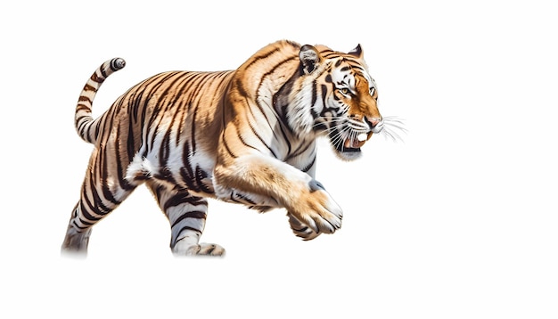 A strong tiger running