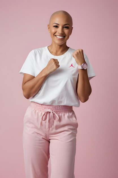 Strong woman fight breast cancer