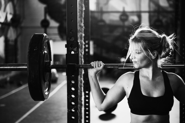 Strong woman at the gym