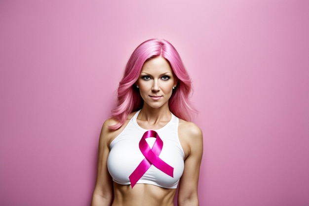 strong woman stand against cancer