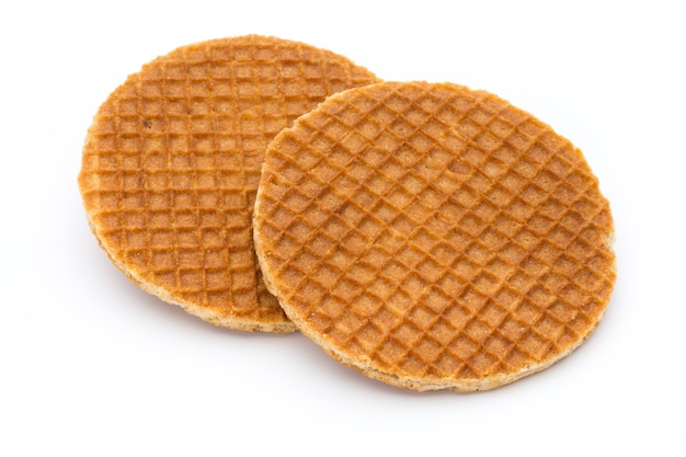 Stroopwafels of Hollandse wafels met karamel.