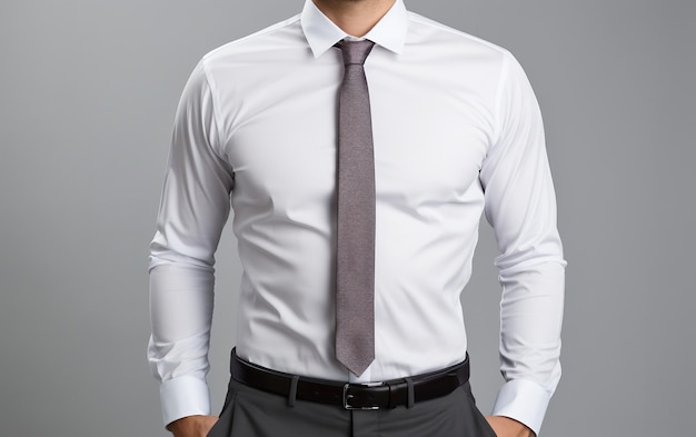 stropdas Stylish Full Shirt voor mannen geïsoleerd op een doorzichtige achtergrond