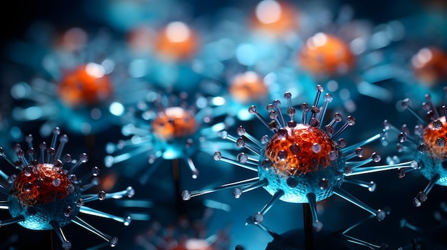 Foto struttura e diversità delle molecole dei virus