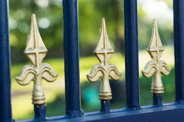 Structure and ornaments of wrought iron and gate