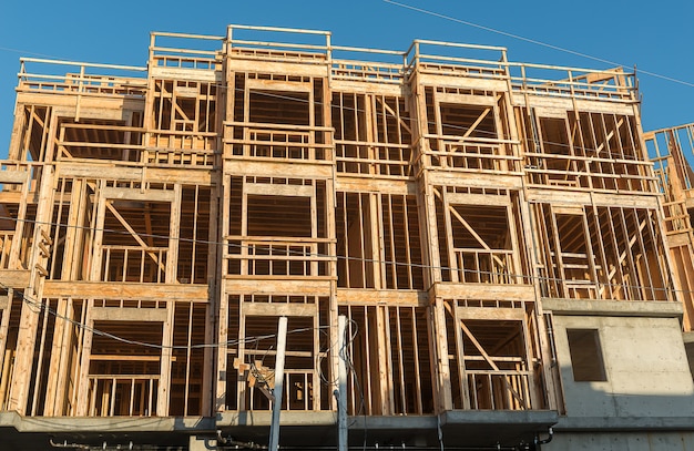 Structure of wood in construction