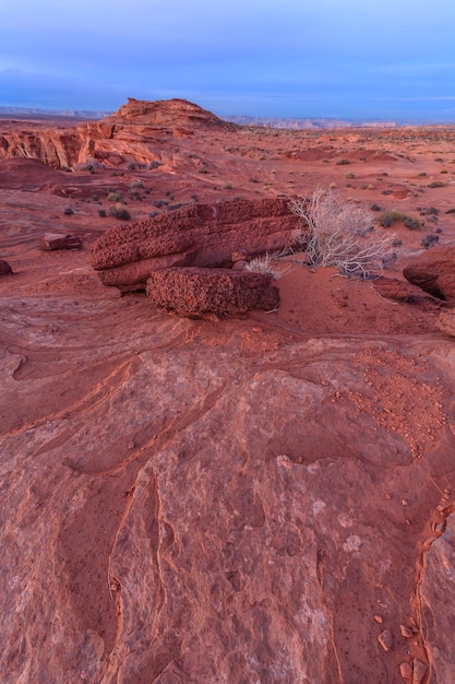 Structuren en geologische formaties bij Horseshoe Bend, Colorado River, Arizona, VS