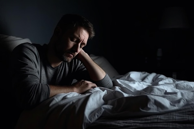 Struggling with Insomnia A Man's Battle with Sleep Disorders Generative AI