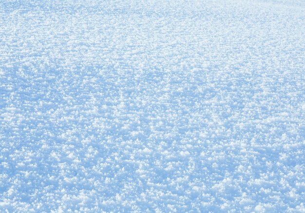 Stucture of white winter snow surface. Composite macro photo with considerable depth of sharpness.