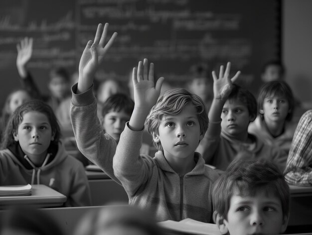 student in classroom