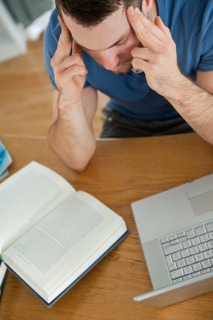 Student experiencing headache