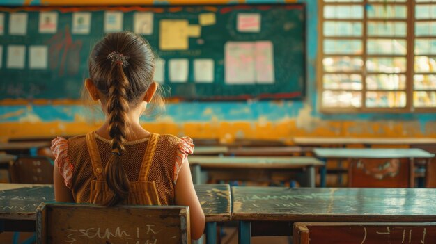 写真 ブラジルのセルジペのアクイダバの教室で学生の女の子