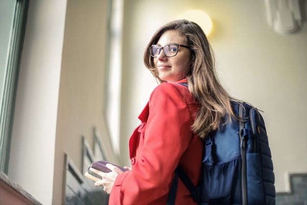 Student girl at the university