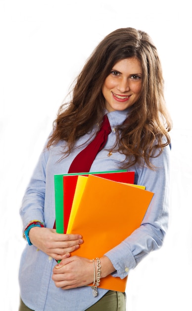 Student girl with book