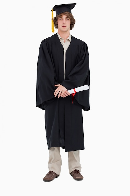 Photo student in graduate robe