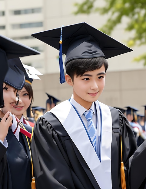 A Student graduates of the university Graduation Day the school AI GENERATED