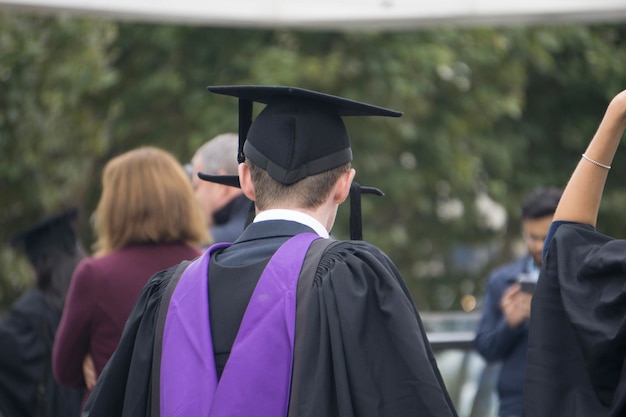 Student graduating with a university degree