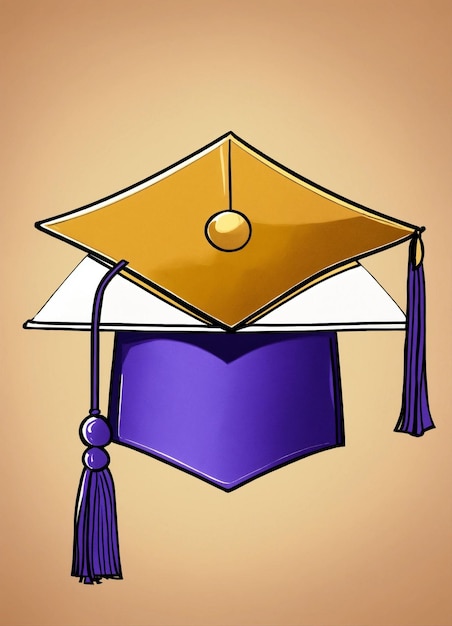 Студентская выпускная шапка и халат с дипломом