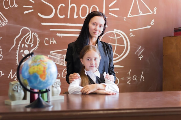 Student in de klas op school 1 september de vakantie