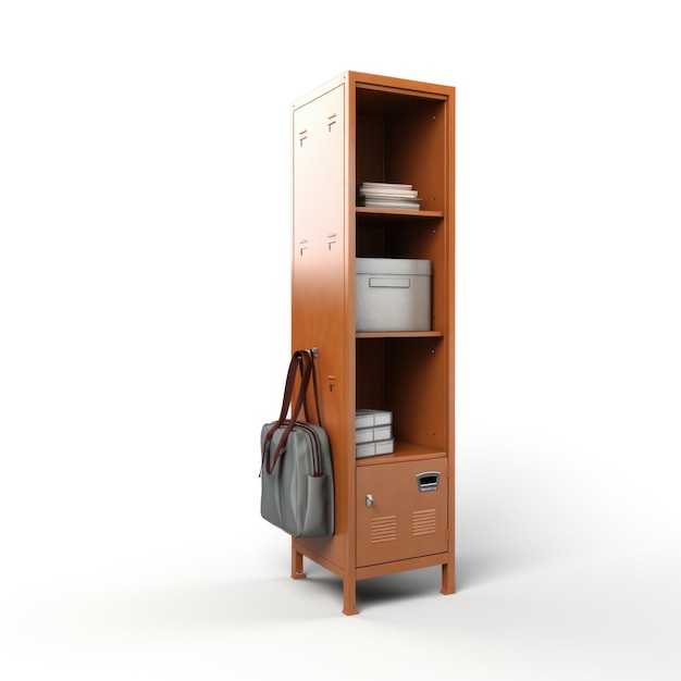 Student Locker Shelf geïsoleerd op transparante achtergrond Generatieve AI