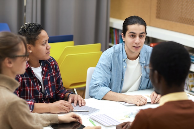 Student meeting in cafe