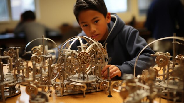 A Student Participating In HandsOn Stem Wallpaper