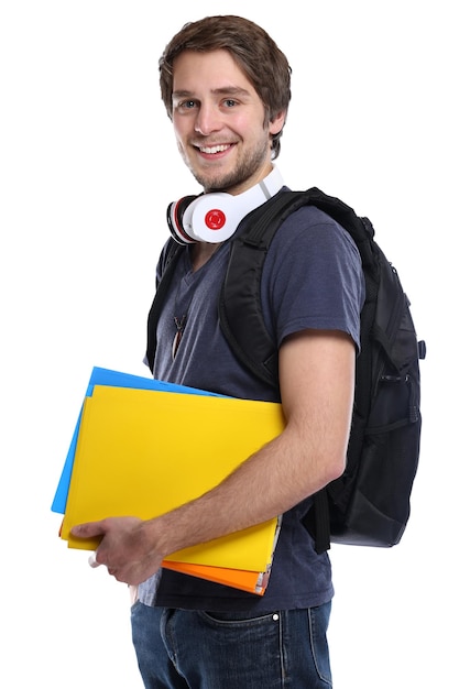 Student portrait smiling people isolated