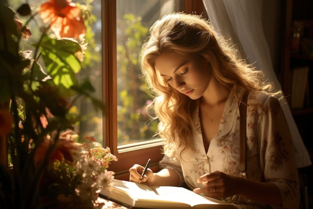 A student reading a book