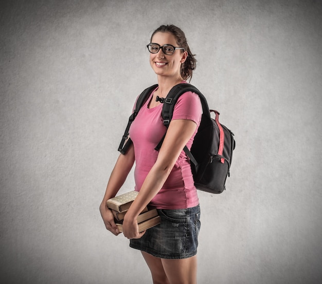 Student sporty girl