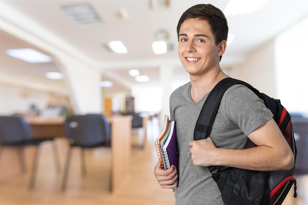 Student teenager teenagers only white adolescence backpack education