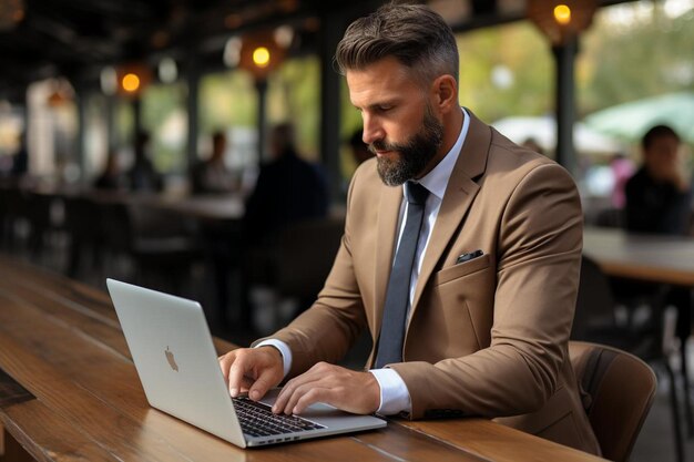 Photo student with a laptop participating in an online course