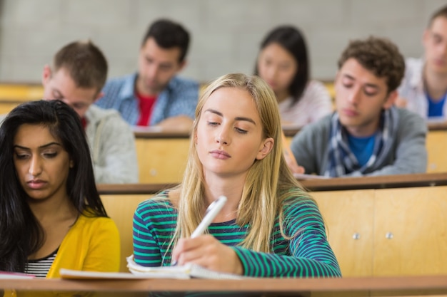 Studenten aan de collegezaal