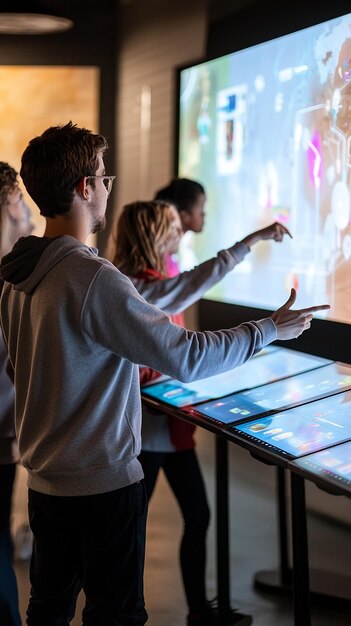 "Studenten bezig met een interactieve codering workshop"