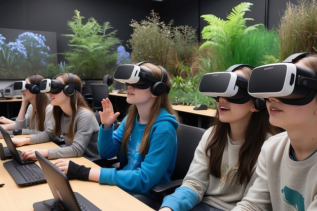 Studenten gebruiken VR-headsets om ecosystemen en biodiversiteit te verkennen