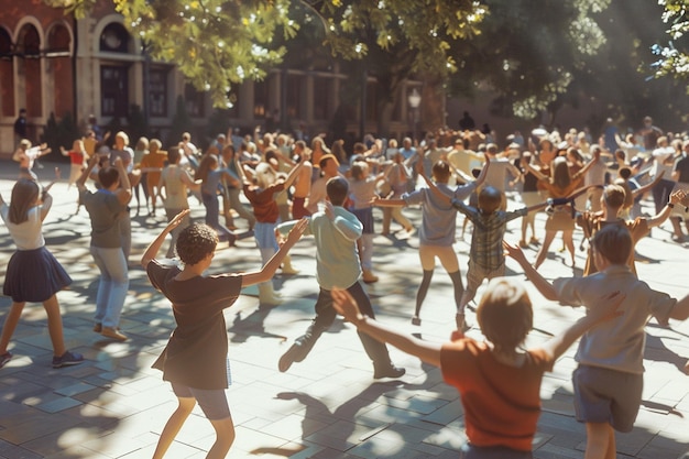 Studenten organiseren een flashmob ter ere van hun thee