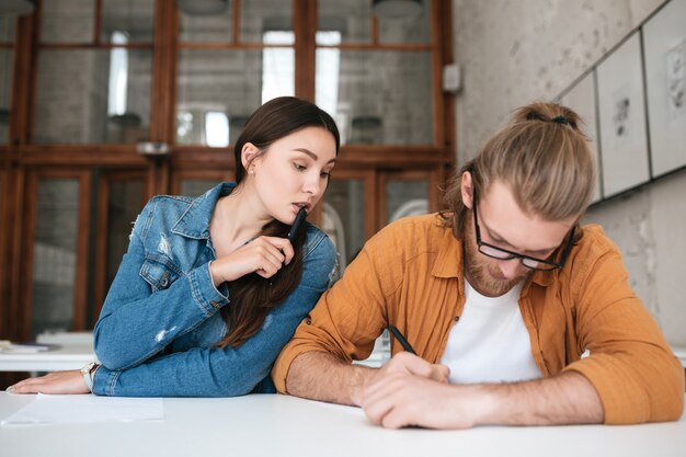 students attending exam