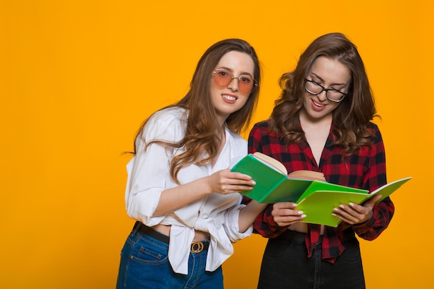 Students girls happy young woman student at the college