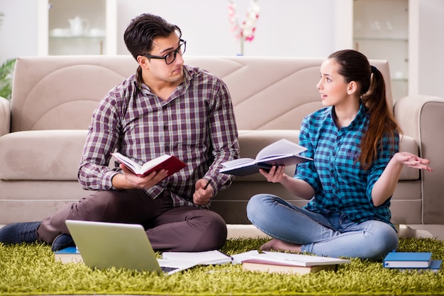 Students preparing for university exams