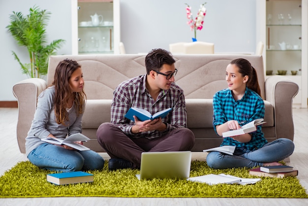 Students preparing for university exams