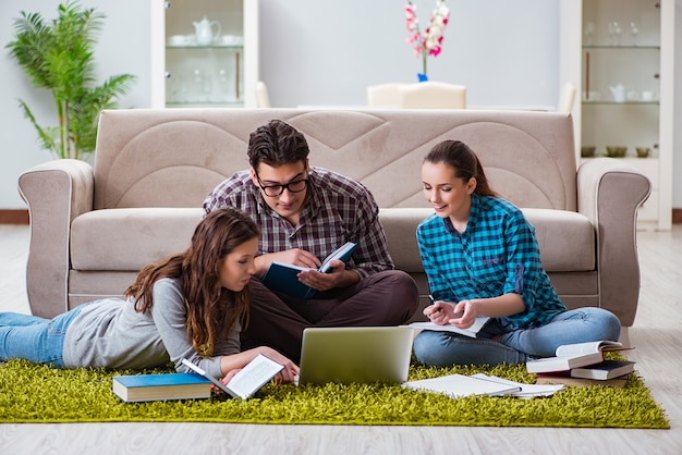 Students preparing for university exams