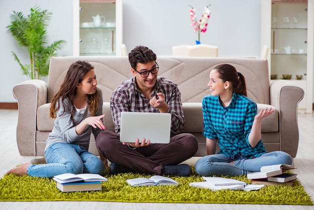 Students preparing for university exams