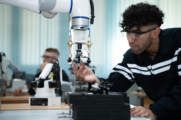 Students studying robotic hand technology are learning how to construct robotic hands