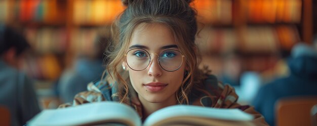 Students Studying Together In A University Background