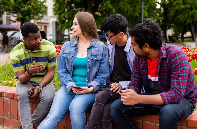 Students supporting friend during his hard times