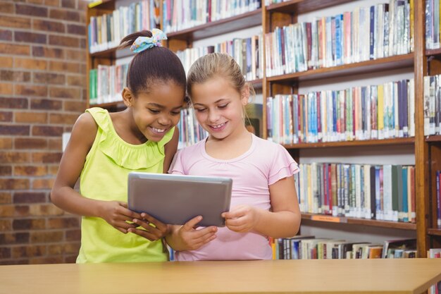 Students using a tablet pc together