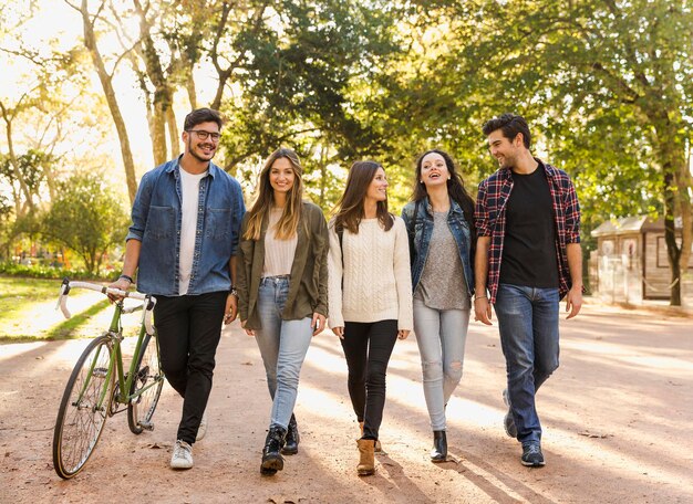 Students walking together