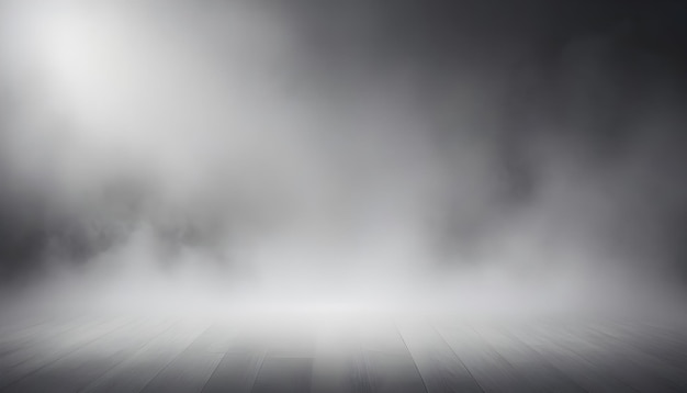 Foto sfondo dello studio con effetto nebbia texture grigio a bianco per ulteriore profondità